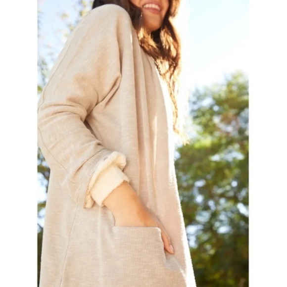 DONNI. • Ribbed Sweater Coat Cardigan - Picture 1 of 9